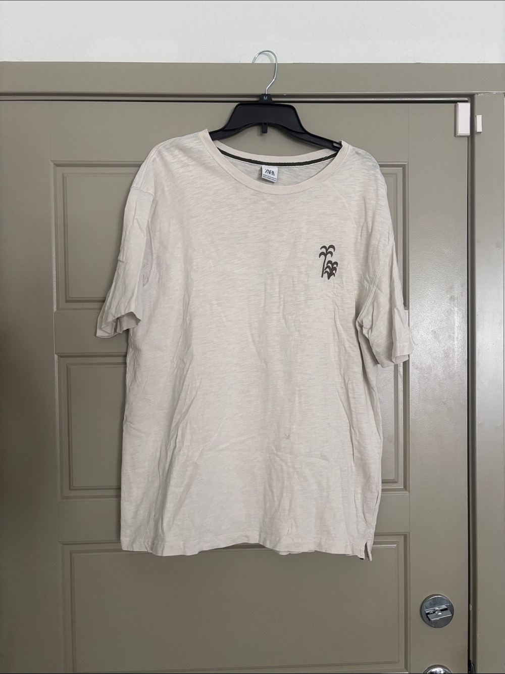 Men's Zara Cream Short-Sleeve Graphic Pocket T-Shirt